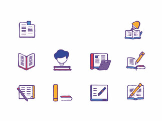 Engaging Educational Icons for Digital Study Guides
