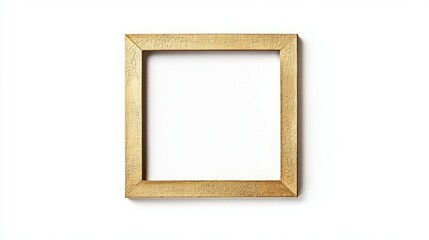 Elegant gold frame isolated on white background. Perfect for adding your photos or artwork.
