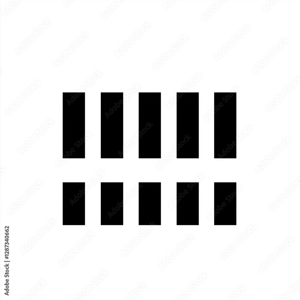 Poster abstract black rectangle grid pattern minimalist design element
