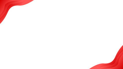 Abstract Red Gradient Wave Shapes on White Background – Modern Corner Vector Layout