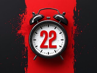 Alarm Clock Countdown Red