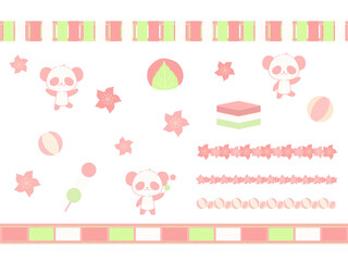 ひな祭りの素材セット