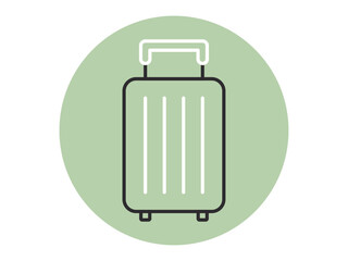 Trip and Vacation vector icon concept. Suitcase icon. Traveling symbols outline vector line icons.