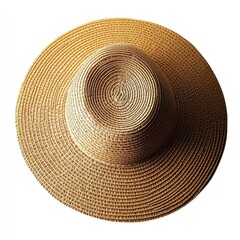 Vibrant Picture of a Photo Sun Hat, Isolated on a White Background