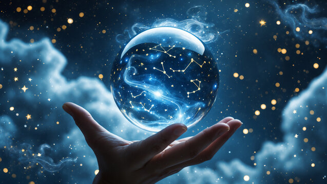 Infernal Vision: Cosmic Fire Crystal Ball