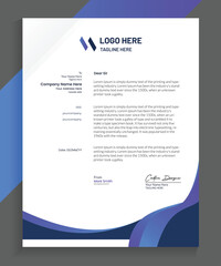 Professional Business Letterhead Design, Vector letterhead templates