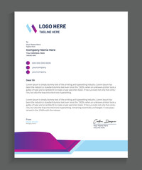 Professional Business Letterhead Design, Vector letterhead templates