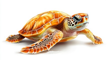 Swimming sea turtle ocean wildlife photography underwater side view marine life conservation