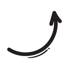 Abstract Lined Arrow Upward Freeform Artistic