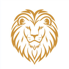 Fototapeta premium Golden Lion Head Abstract Vector Illustration Wildlife Mane King