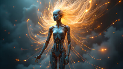 AI Goddess of the Digital Realm