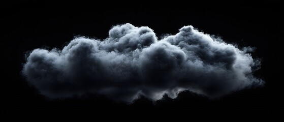 Fototapeta premium Dramatic Cloudscape Against Dark Backdrop Evoking Mystery and Atmospheric Serenity in Digital Art