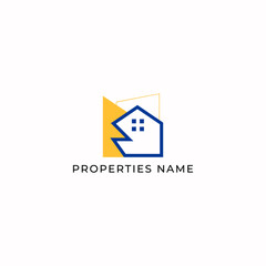 ILLUSTRATION BLUE COLOR HOME. BUILDING ARCHITECTURE SIMPLE MINIMALIST LOGO ICON DESIGN VECTOR. GOOD FOR REAL ESTATE, PROPERTY INSDUSTRY