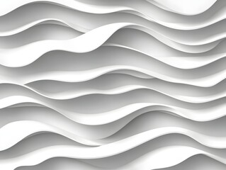 Fototapeta premium Abstract white wave pattern with smooth curves and flowing lines for modern background design