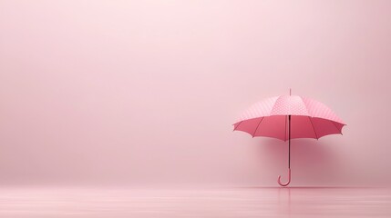 Abstract polka dot umbrella display minimalist rainy day aesthetic textured background conceptual art