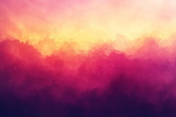 Misty Mountain Range at Sunrise: A Vivid Panorama of Color and Light