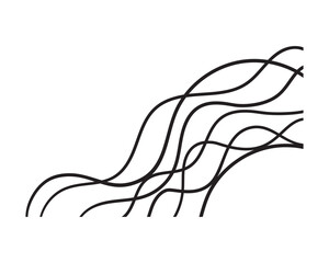 Abstract Border Wavy Minimal Line Art