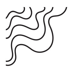 Abstract Border Minimal Wavy Line Art