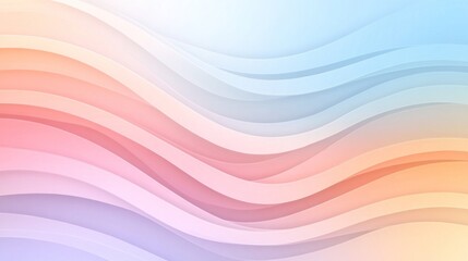 Fototapeta premium Abstract Pastel Wave Background: Serene, Colorful Curves