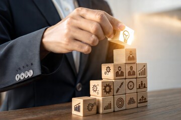 Business Strategy and Leadership Concept – Growth, Innovation, and Success Planning