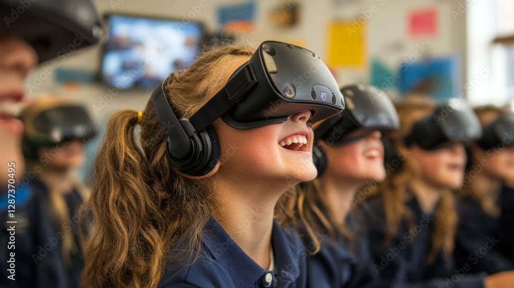 Poster transform learning with vr headset and controller base in classrooms immersive educational experienc