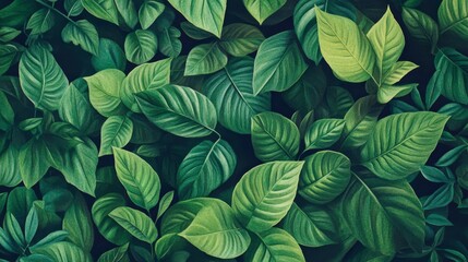 Fototapeta premium Explore tropical foliage patterns rainforest graphic design lush environment aerial view vibrant green leaves