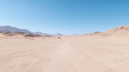 Empty desert road stretching to distant mountains.  Possible stock photo use