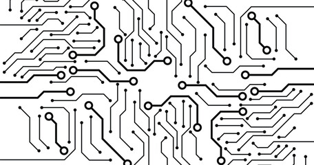 Abstract background with technology circuit board texture. Electronic motherboard illustration. Communication and engineering concept. Vector idea
