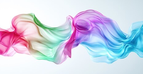Abstract Flowing Rainbow Fabric: A Symphony of Colors