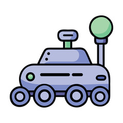 Mars car Space Exploration Icon