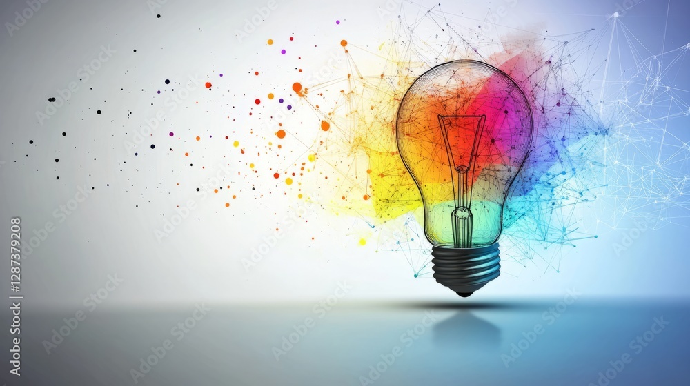 Poster digital technology background featuring abstract high-tech circuit lines, glowing data streams, and 