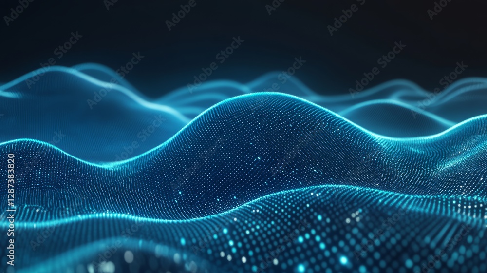 Poster flowing speed lines technology background featuring futuristic motion streaks in a high-tech digital