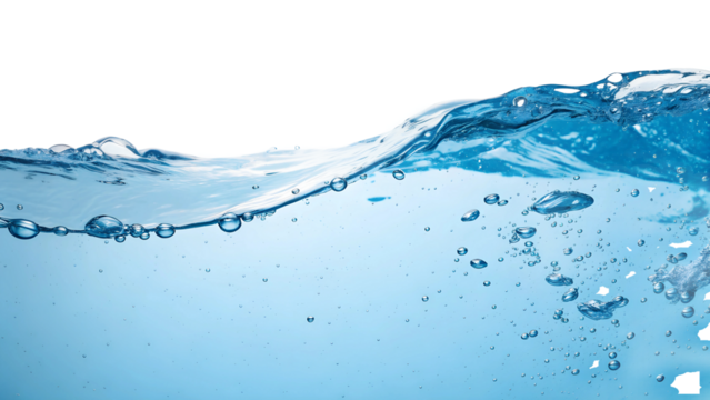 Rippling water flow natural environment abstract isolated on transparent background