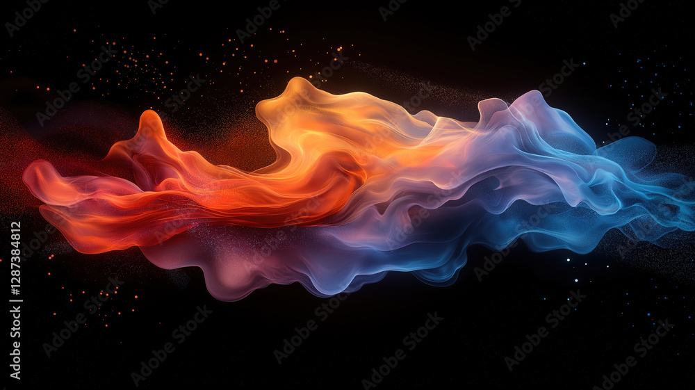 Poster flames of fire dancing against a black backdrop creating a powerful and dynamic scene