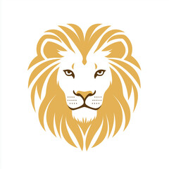 Fototapeta premium Golden Lion Head Vector Illustration Animal Portrait Wildlife King of the Jungle