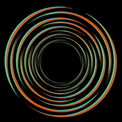 abstract background with circles, motion graphic, circle logo design, abstract spiral background, retro, neon, glow background 