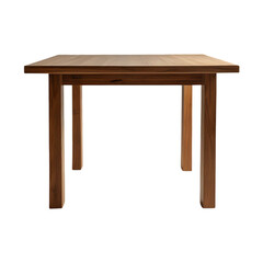 Wooden table isolated on transparent background.