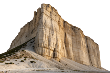 Cliff formation displaying unique geology beach landscape natural isolated on transparent background