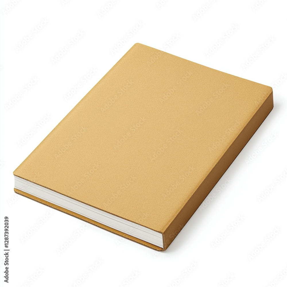 Poster high definition view of a photo notepad, isolated on a white background