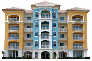 Fototapeta premium Mediterranean Style Building Illustration