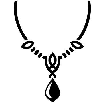 black necklace pendant jewelry design clip art preview