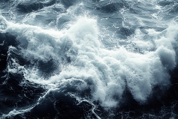 Fototapeta premium A large wave crashing into the ocean