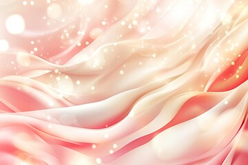 Obraz premium Delicate pink fabric waves, soft light, sparkling background, design element
