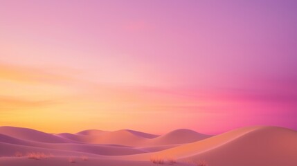 Obraz premium Serene Sunset Over Desert Dunes with Silhouettes of Grasses