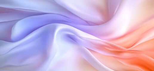 Obraz premium Pastel-colored silk fabric with soft waves and folds.