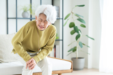 膝が痛いシニアの女性
