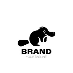 Platypus Logo. Platypus Logo Design. Platypus Logo Brand. Platypus Logo Vector Design Isolated on White Background