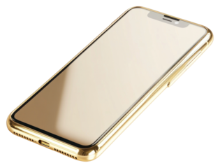 PNG Digital device phone gold electronics.