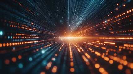 Obraz premium Abstract digital visualization of data streams.