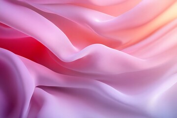 Obraz premium Soft pink and orange silk fabric with elegant waves and folds.